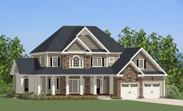 image of 2 story country house plan 9060